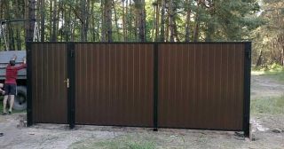 Купить распашные ворота из профнастила Снежинск, цена от 2759 руб.